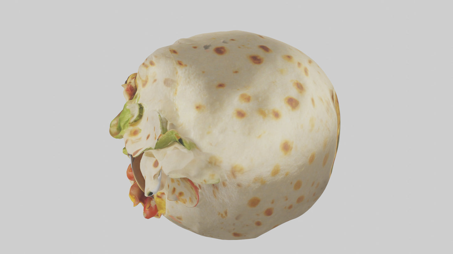 Cartoon Burrito model 3D model