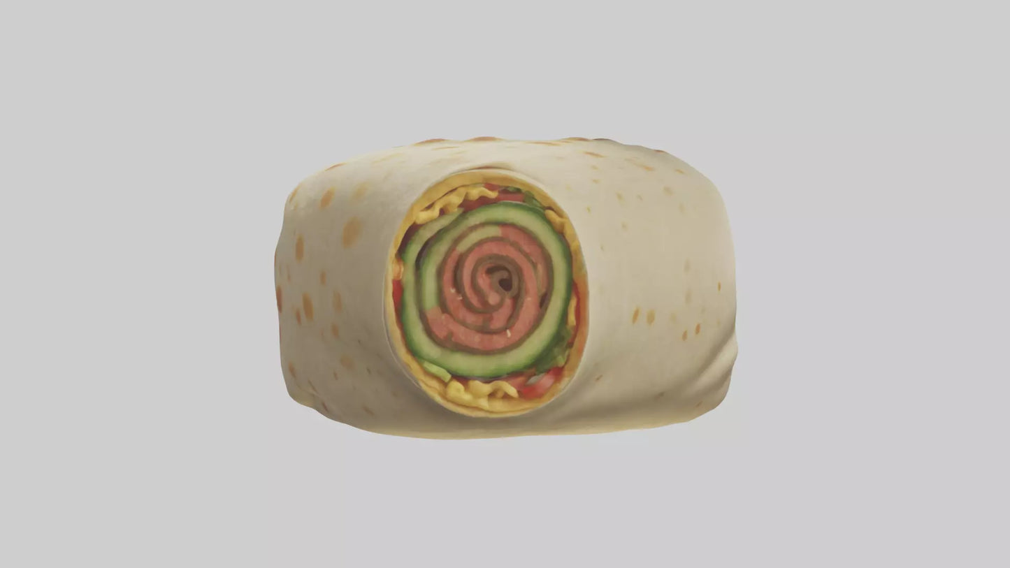 Cartoon Burrito model 3D model