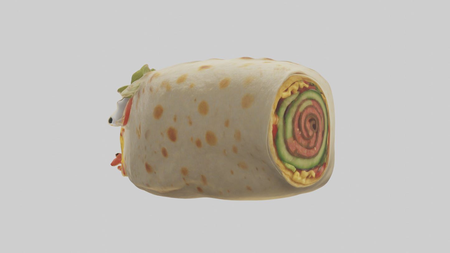 Cartoon Burrito model 3D model