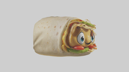 Cartoon Burrito model 3D model