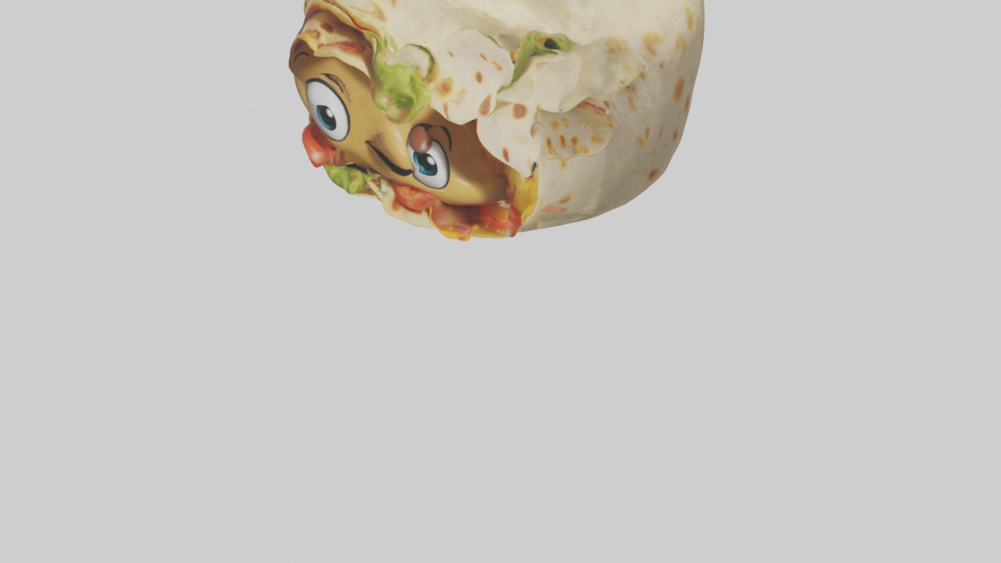 Cartoon Burrito model 3D model