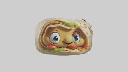 Cartoon Burrito model 3D model