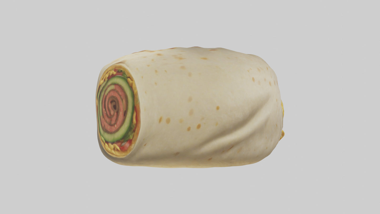 Cartoon Burrito model 3D model