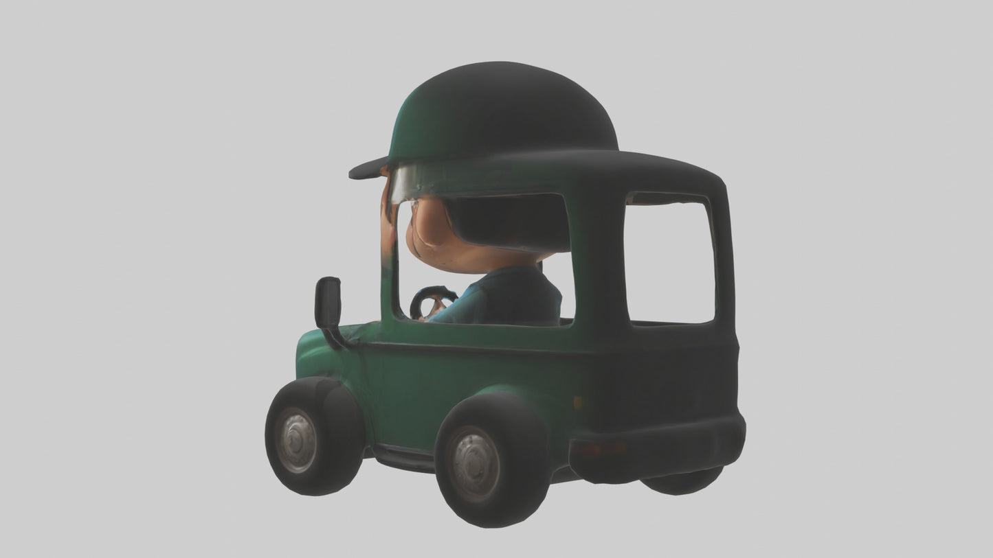 Cartoon Bus Driver 1 VR / AR / low-poly