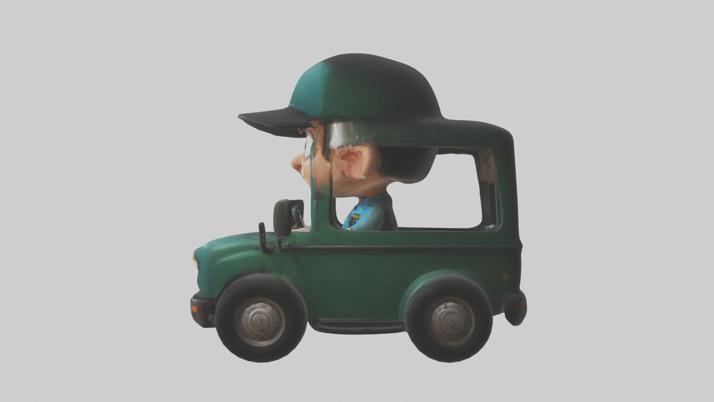 Cartoon Bus Driver 1 VR / AR / low-poly