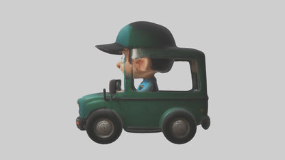 Cartoon Bus Driver 1 VR / AR / low-poly