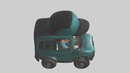 Cartoon Bus Driver 1 VR / AR / low-poly