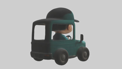 Cartoon Bus Driver 1 VR / AR / low-poly