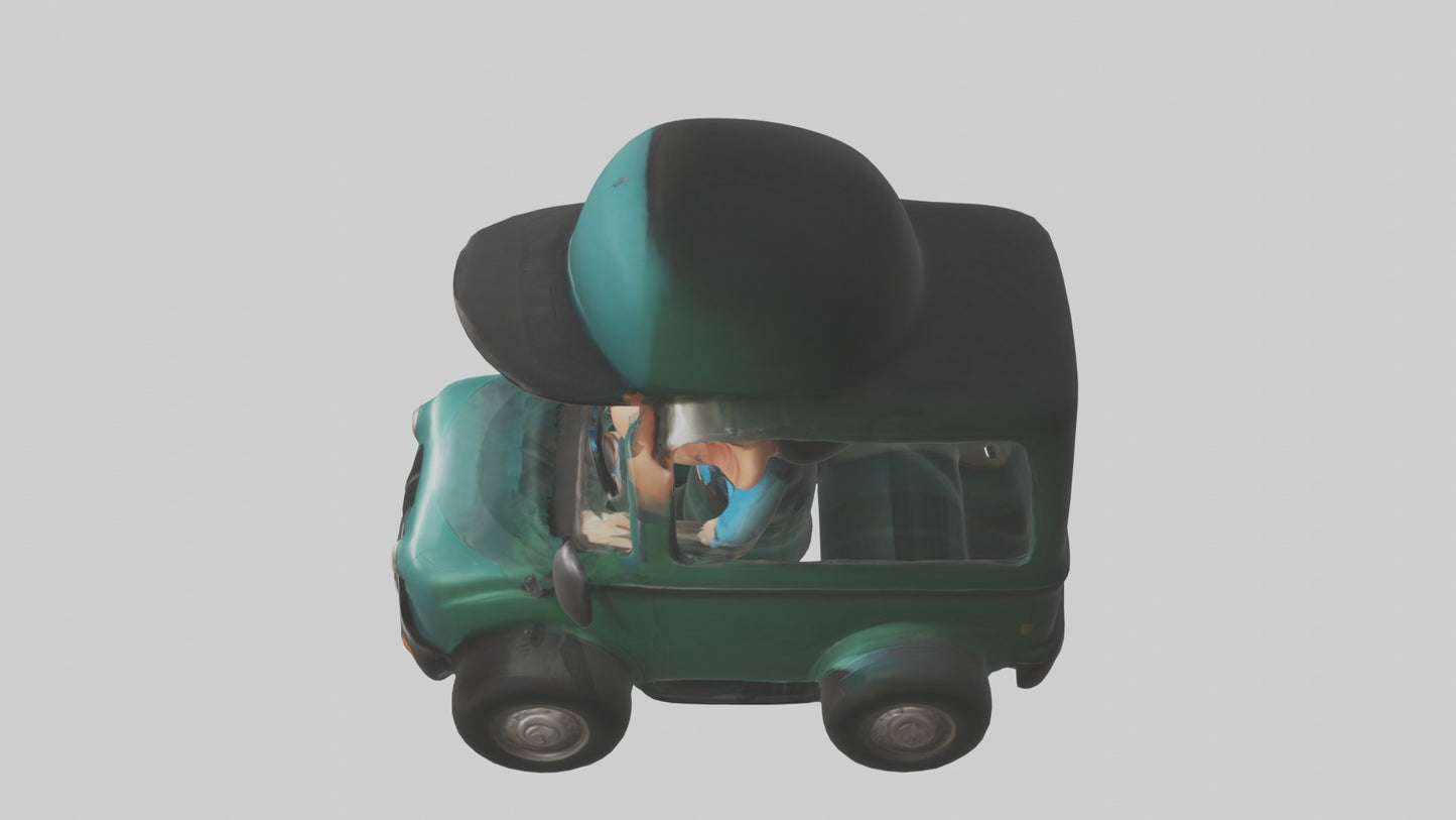 Cartoon Bus Driver 1 VR / AR / low-poly