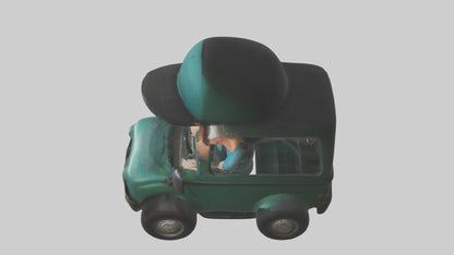 Cartoon Bus Driver 1 VR / AR / low-poly