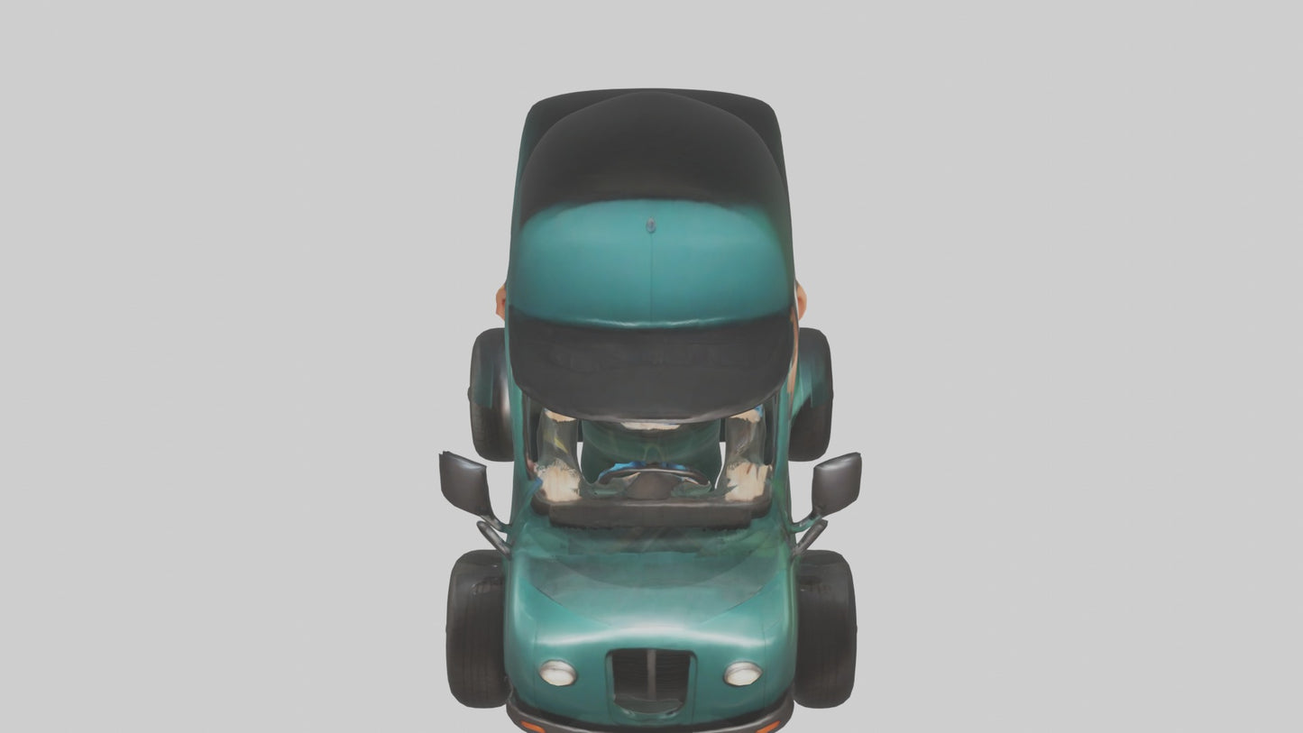 Cartoon Bus Driver 1 VR / AR / low-poly