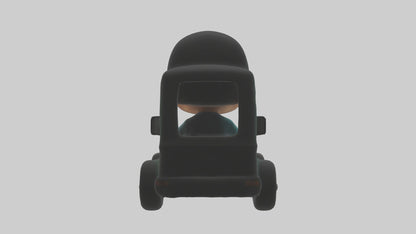 Cartoon Bus Driver 1 VR / AR / low-poly