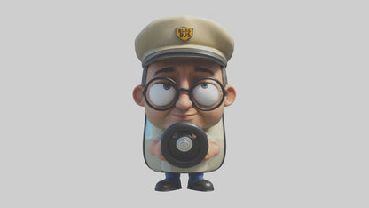 Cartoon Bus Driver model 3D model