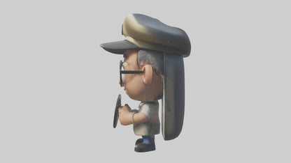 Cartoon Bus Driver model 3D model