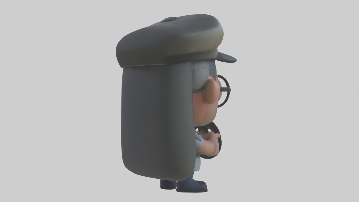 Cartoon Bus Driver model 3D model