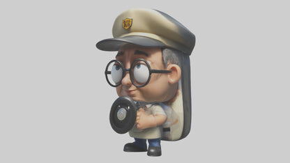 Cartoon Bus Driver model 3D model