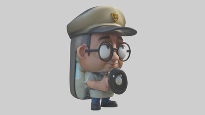 Cartoon Bus Driver model 3D model