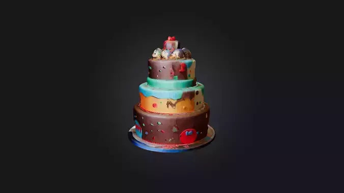 Cartoon Cake 3D model