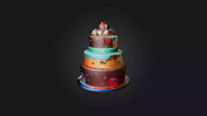 Cartoon Cake 3D model
