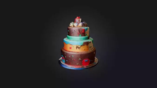 Cartoon Cake 3D model