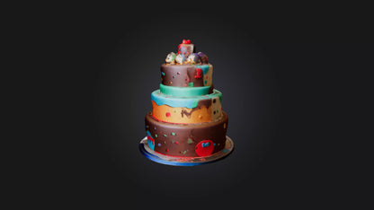 Cartoon Cake 3D model