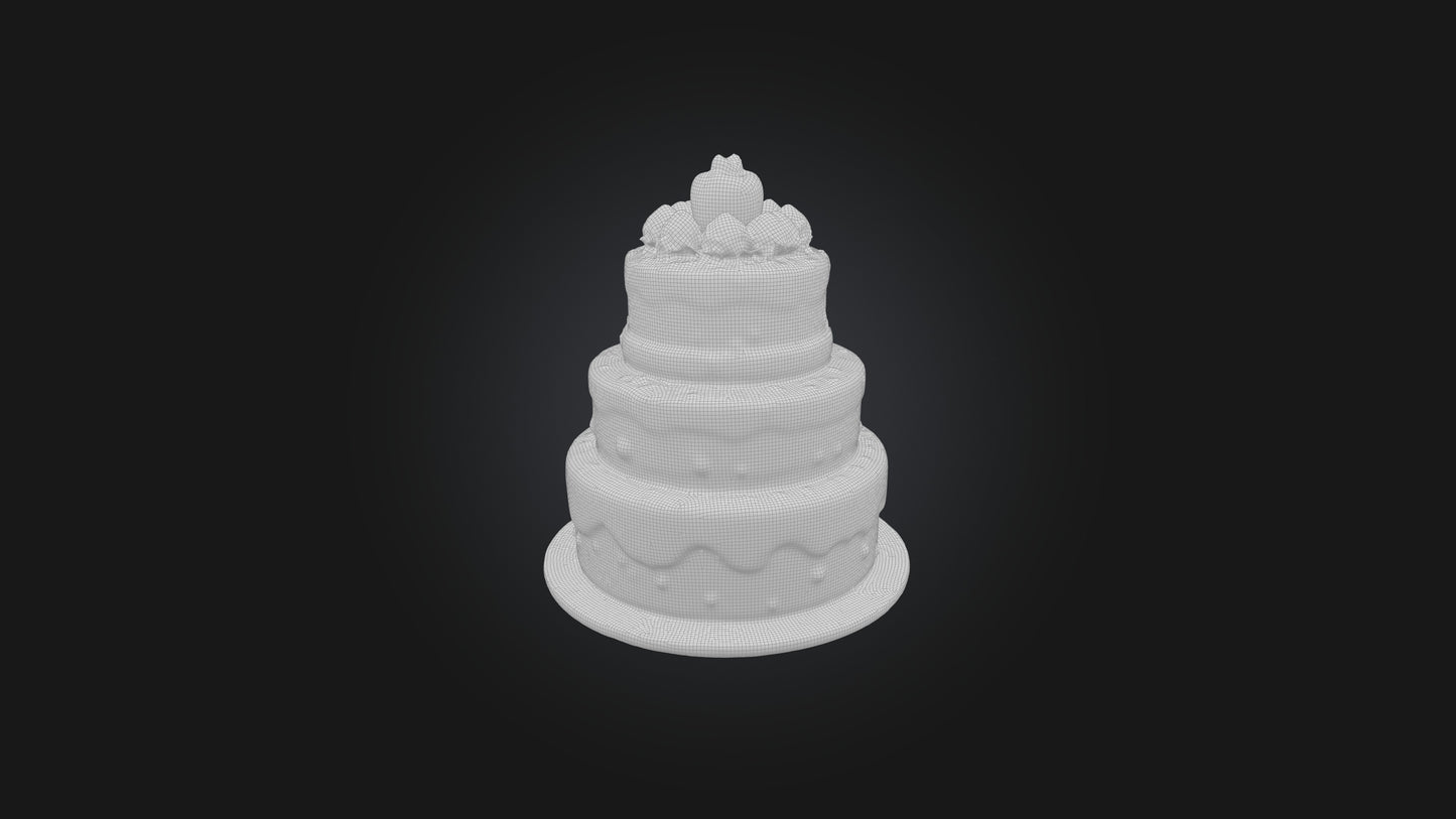 Cartoon Cake 3D model