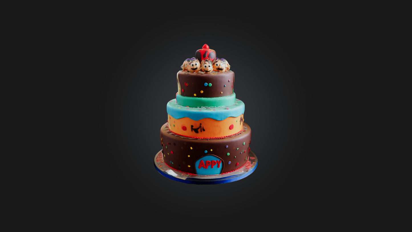 Cartoon Cake 3D model