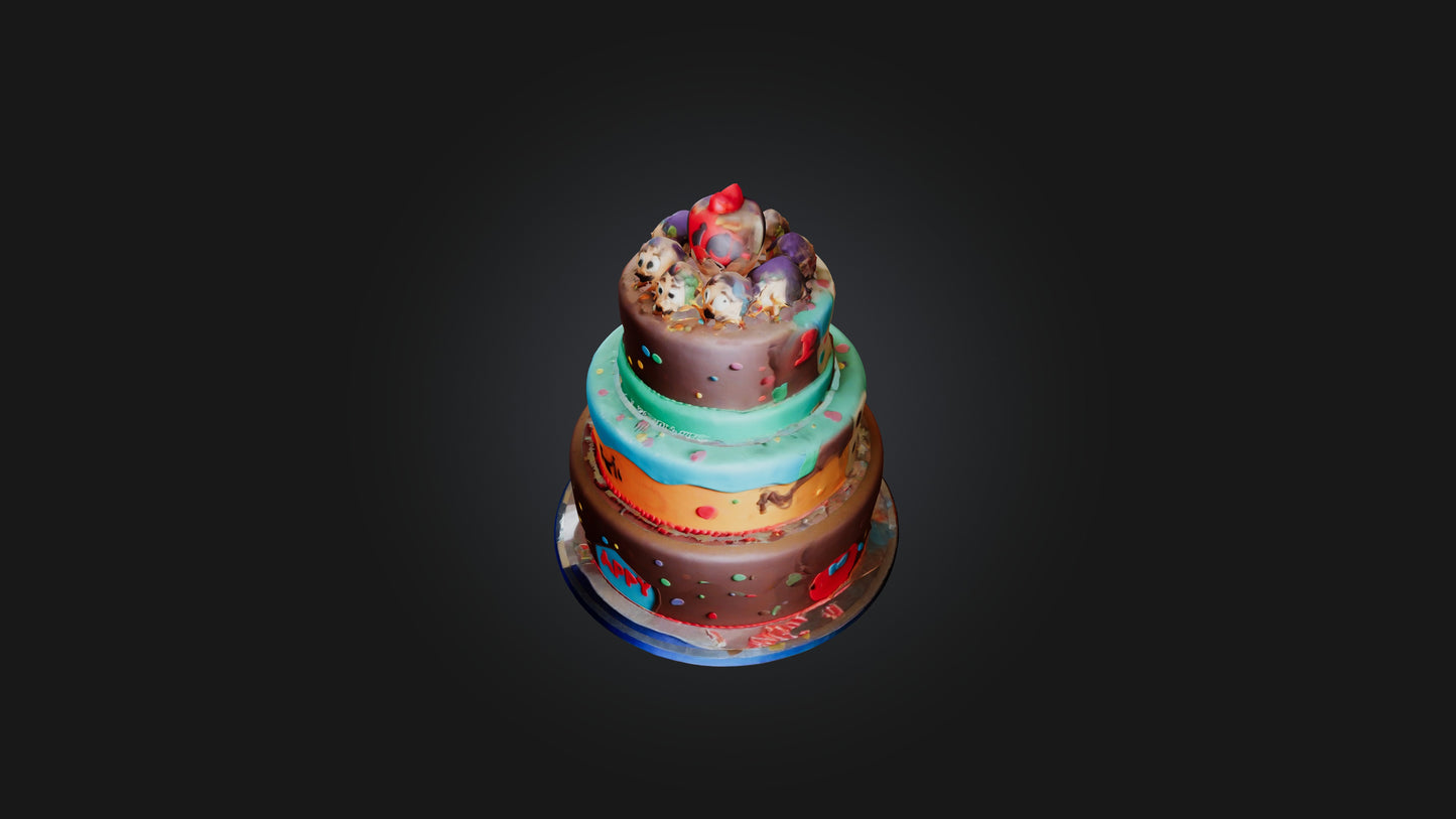 Cartoon Cake 3D model