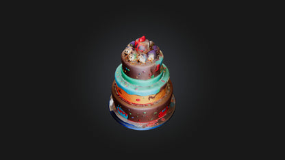 Cartoon Cake 3D model