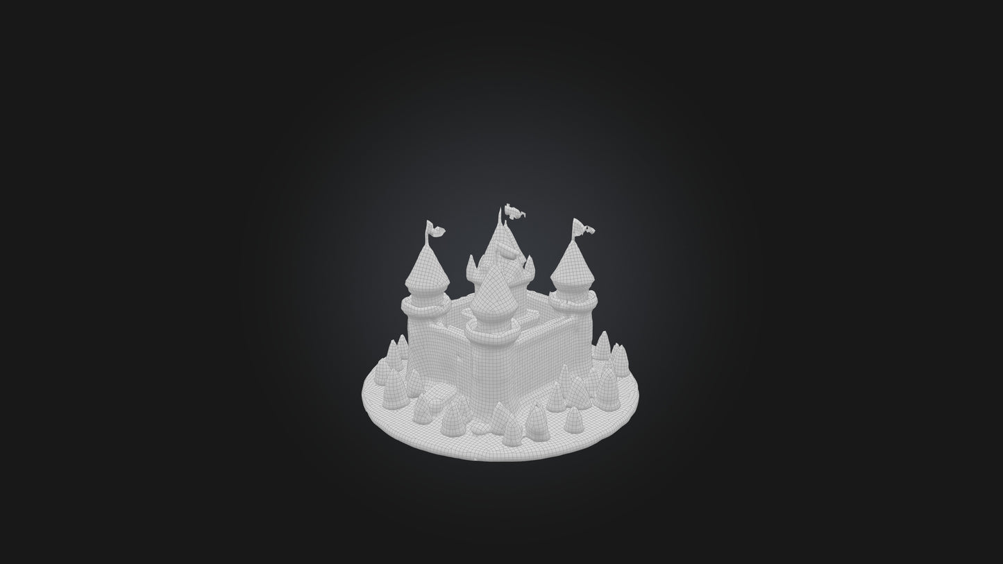 3D model Cartoon Castle VR / AR / low-poly