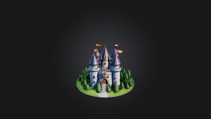 3D model Cartoon Castle VR / AR / low-poly