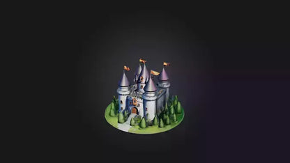 3D model Cartoon Castle VR / AR / low-poly