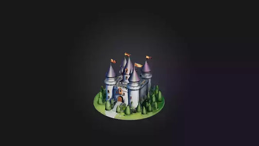 3D model Cartoon Castle VR / AR / low-poly