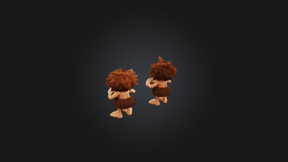 Cartoon Cavemen 3D model