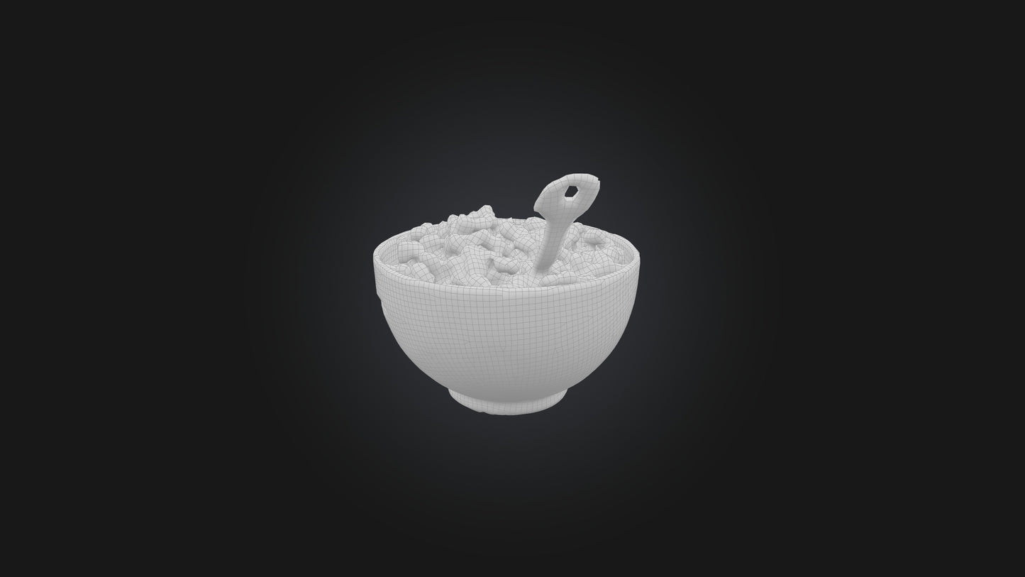 Cartoon Cereal Bowl 3D model