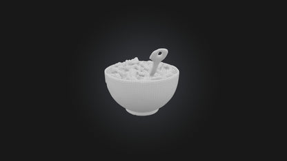 Cartoon Cereal Bowl 3D model