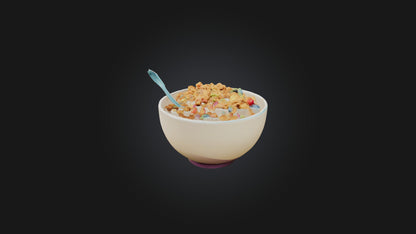 Cartoon Cereal Bowl 3D model
