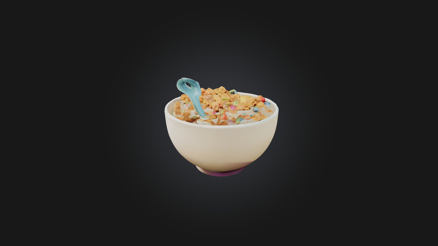 Cartoon Cereal Bowl 3D model