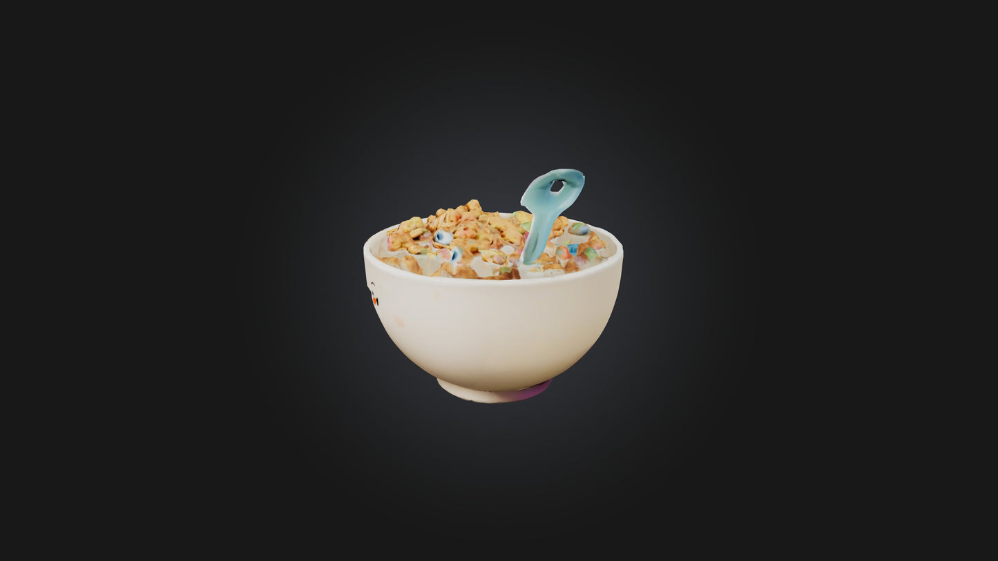 Cartoon Cereal Bowl 3D model