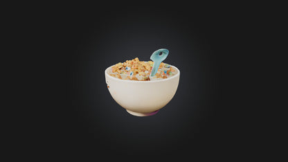 Cartoon Cereal Bowl 3D model