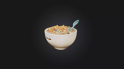 Cartoon Cereal Bowl 3D model