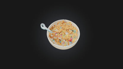 Cartoon Cereal Bowl 3D model