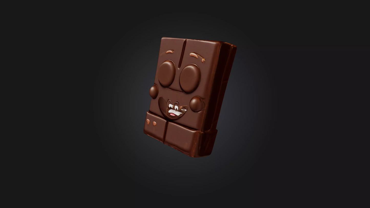 Cartoon Chocolate Bar 3D model