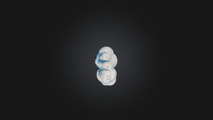Cartoon Clouds with Faces 3D model