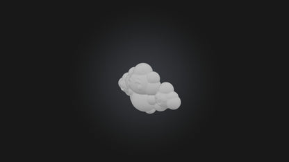 Cartoon Clouds with Faces 3D model
