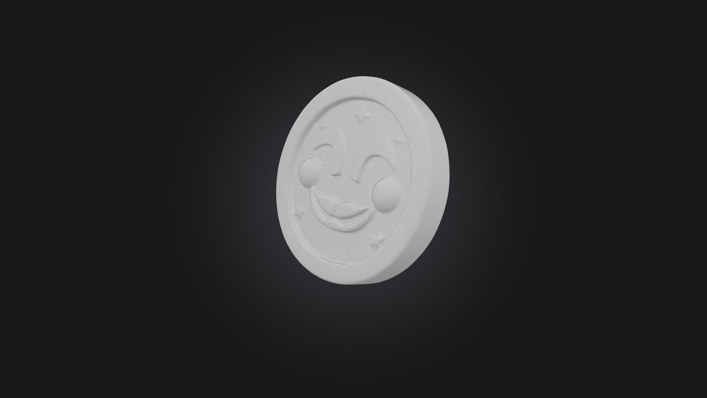 Cartoon Coin 3D model