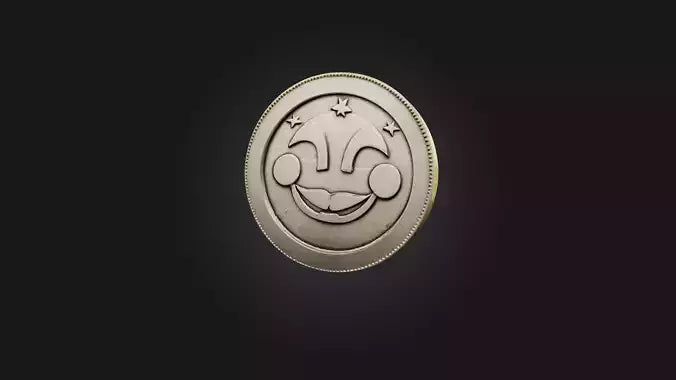Cartoon Coin 3D model