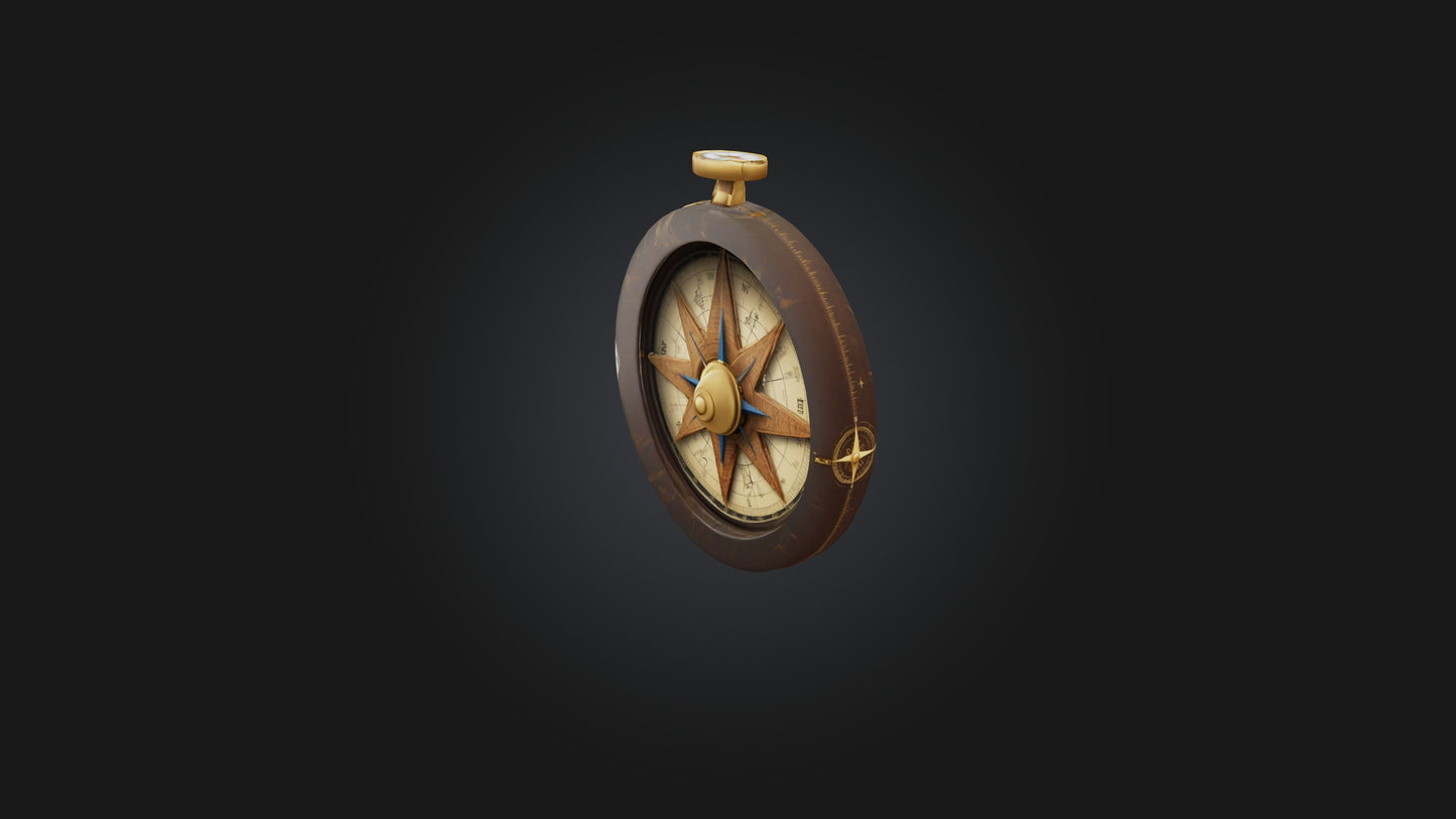 Cartoon Compass 3D model