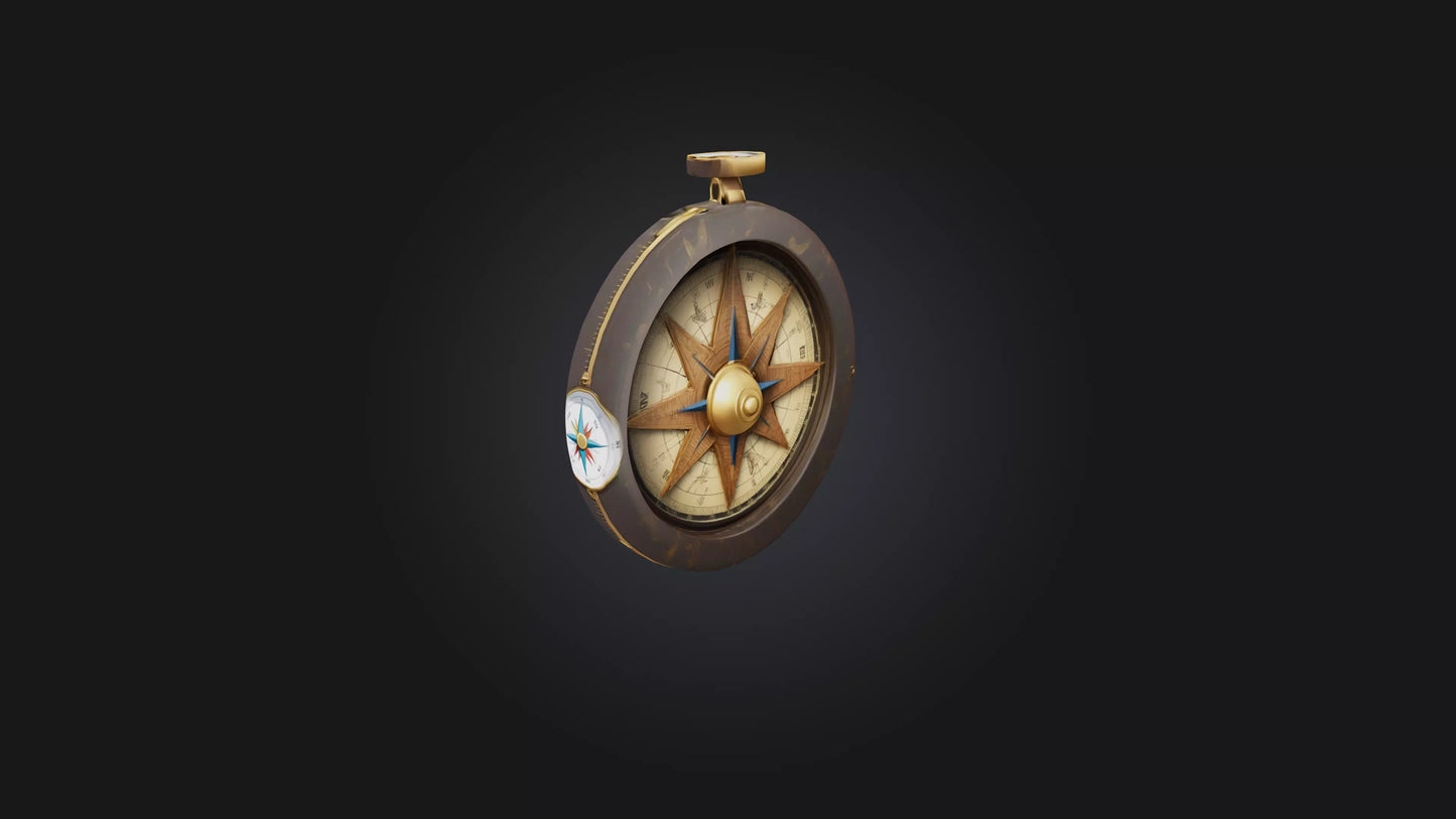 Cartoon Compass 3D model
