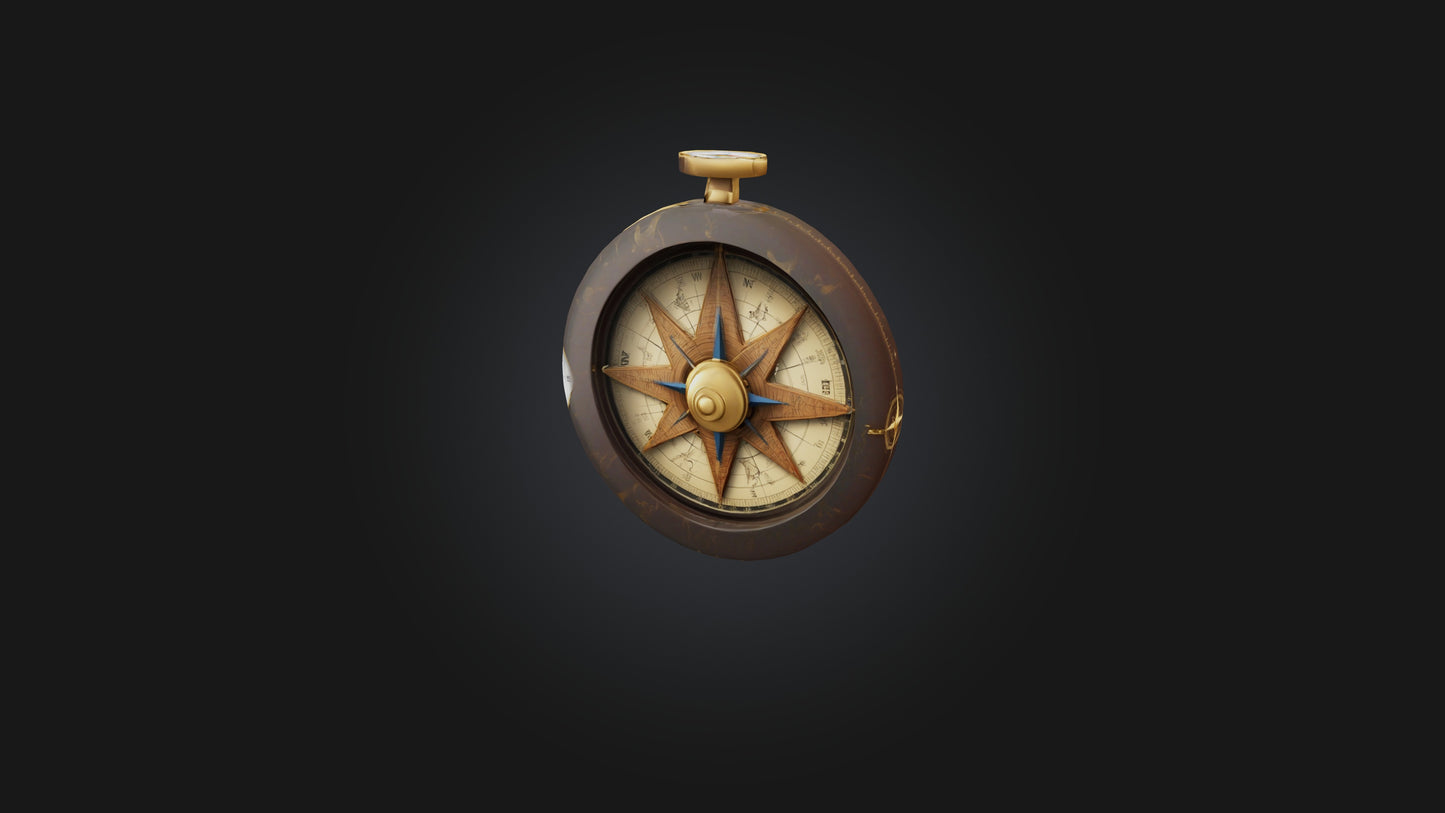 Cartoon Compass 3D model